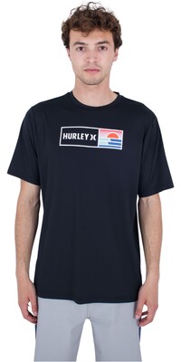 2024 Hurley Hybrid UPF Camiseta De Manga Corta MAT0000990 - Black